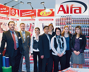 Alfa PU-Schaum Sortiment auf der BAU